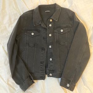 J Crew Mercantile Washed Black Denim Jacket Sz M